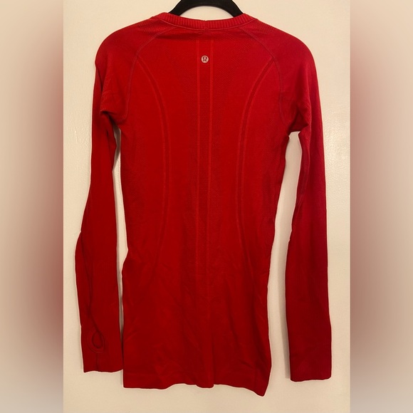 Lululemon Miami Long Sleeve Swiftly Red Size 4 - Picture 2 of 5